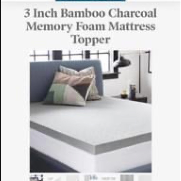 3 inch Bamboo Charcoal Memory Foam Mattress Topper - Picture 1 of 2